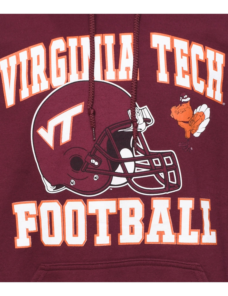 Virginia Tech Maroon Printed Hoodie - L