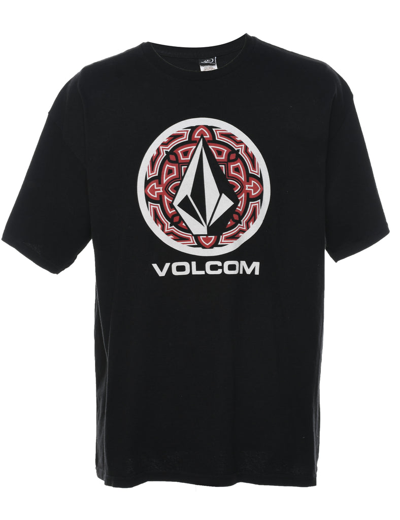 Volcom Printed Black Y2K T-shirt - XL