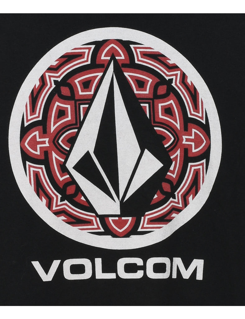 Volcom Printed Black Y2K T-shirt - XL