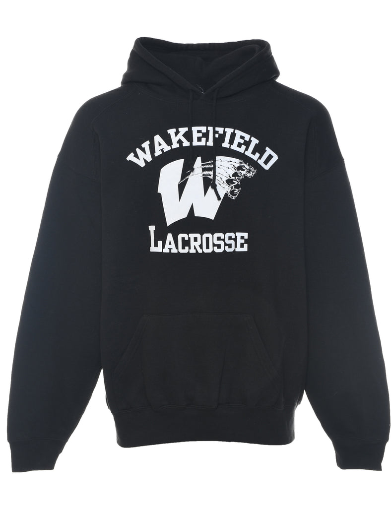 Wakefield Black & White Printed Hoodie  - XL