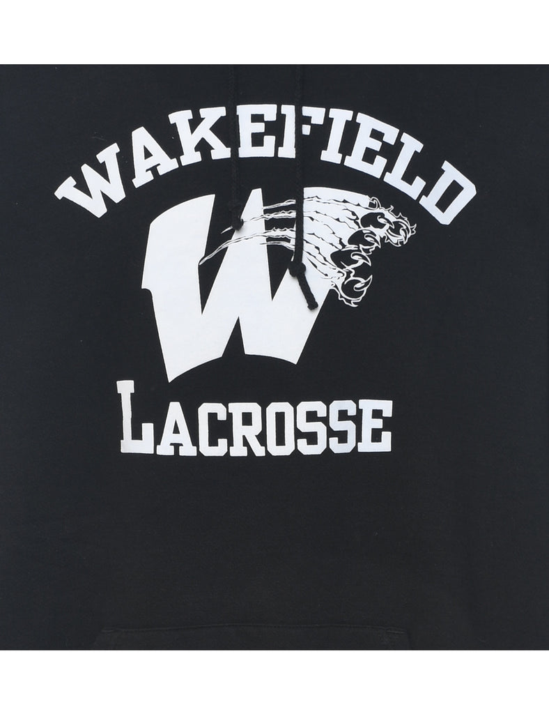 Wakefield Black & White Printed Hoodie  - XL
