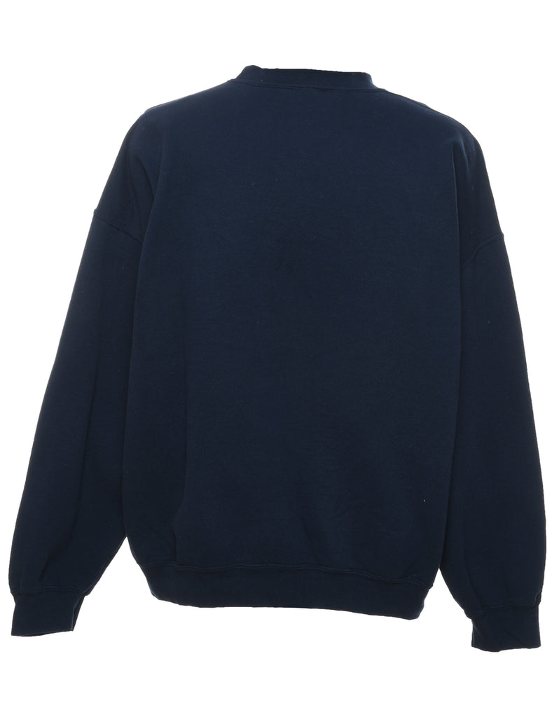 Warriors Navy & White Printed Sweatshirt  - XL
