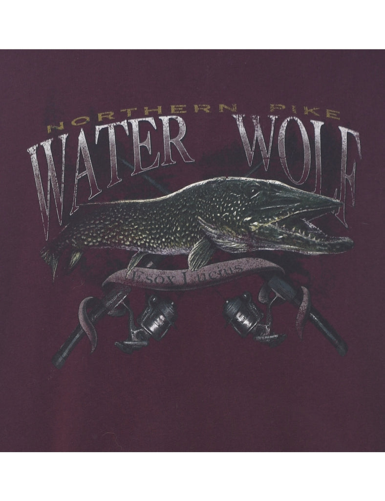 Water Wolf Printed Sweatshirt - XL