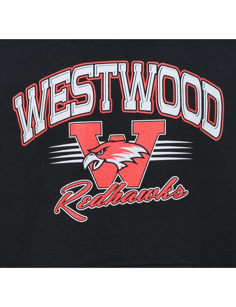 Westwood Printed Red & Black Hoodie - L