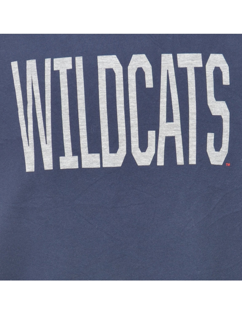 Wildcats Blue Printed Sweatshirt - XL