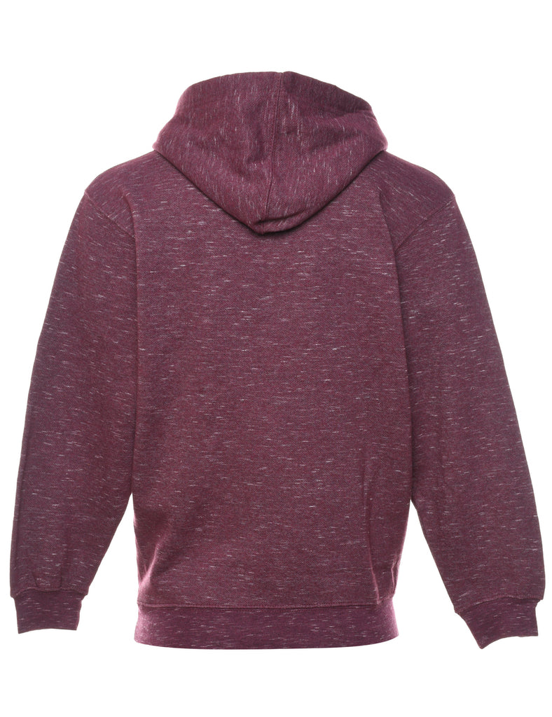 Wisconsin Dells Maroon & White Design Printed Hoodie - S