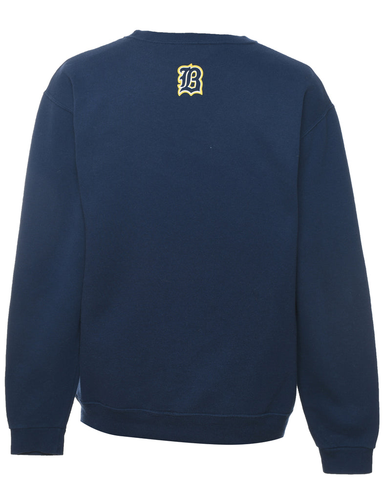 Wolverines Printed Navy & Yellow Sweatshirt - XS