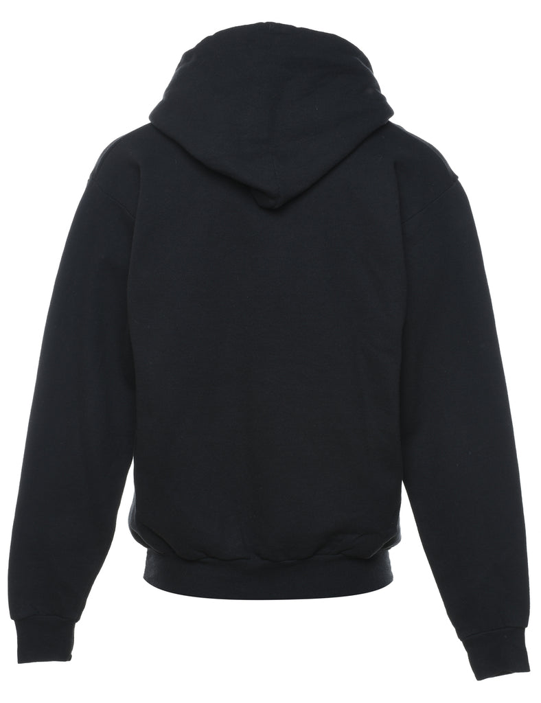 Wrestling Design Black & White Printed Hoodie - S