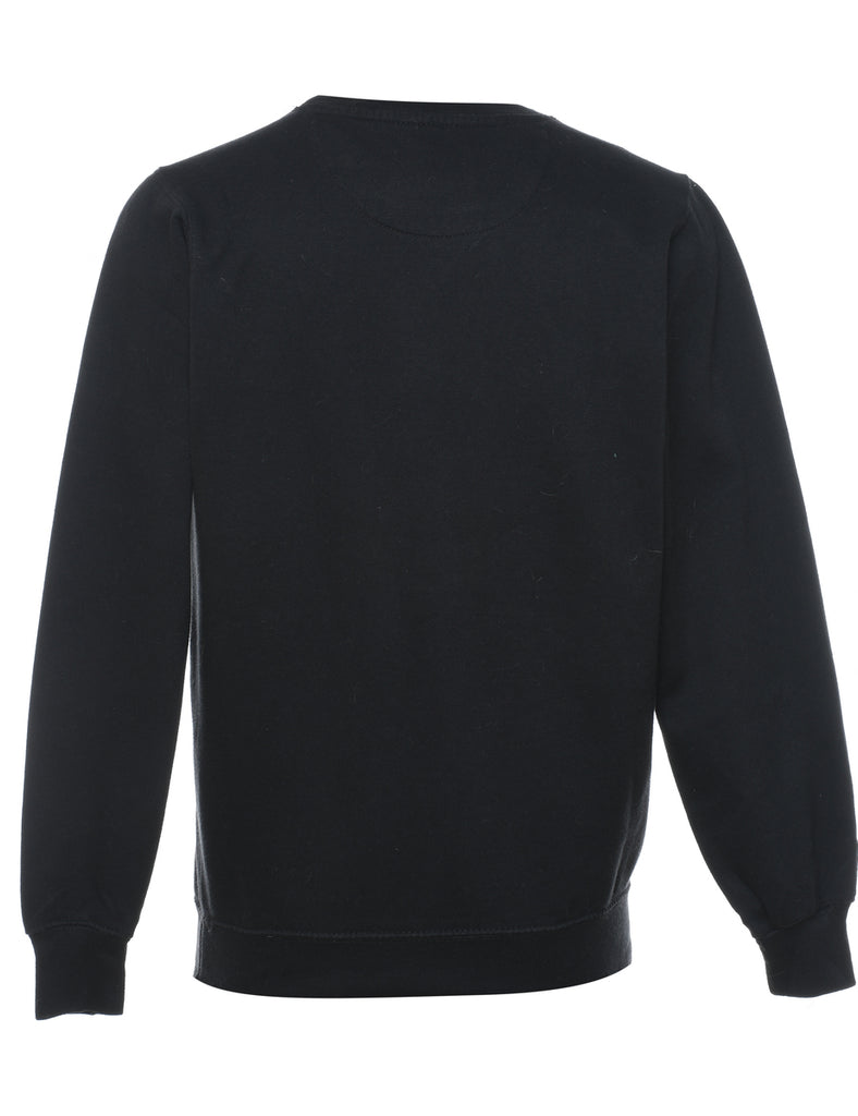 York University Black & White Printed Sweatshirt - XS