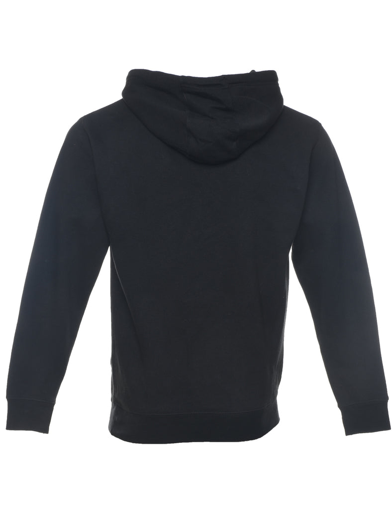 Zayn Printed Black Hoodie - S