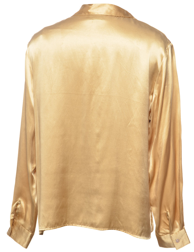 100% Silk Evening Shirt - L