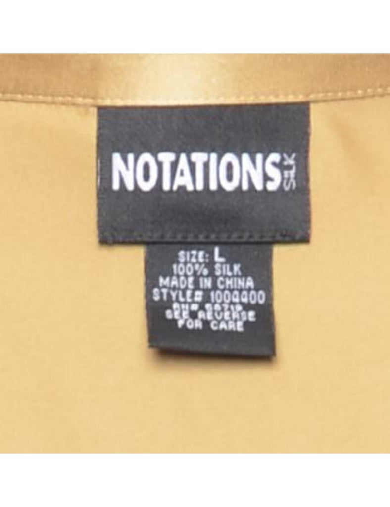 100% Silk Evening Shirt - L