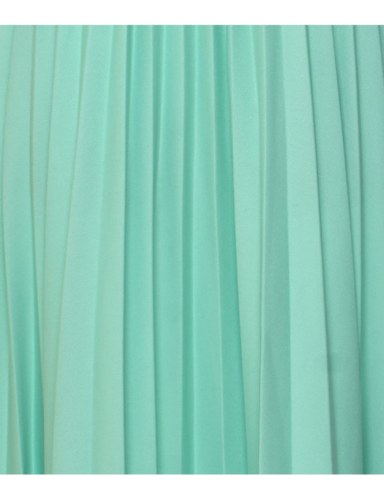 1970s  Aqua Blue Maxi Dress - S