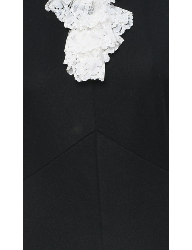 1970s Black Dress - S