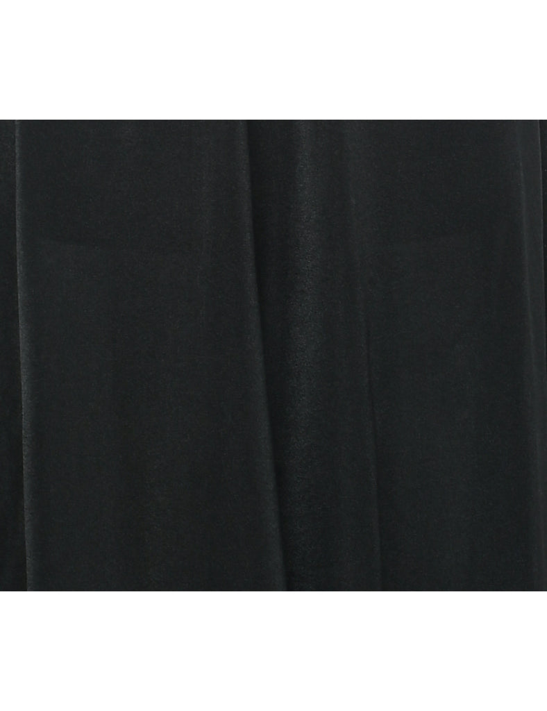 1970s Black Maxi Dress - S