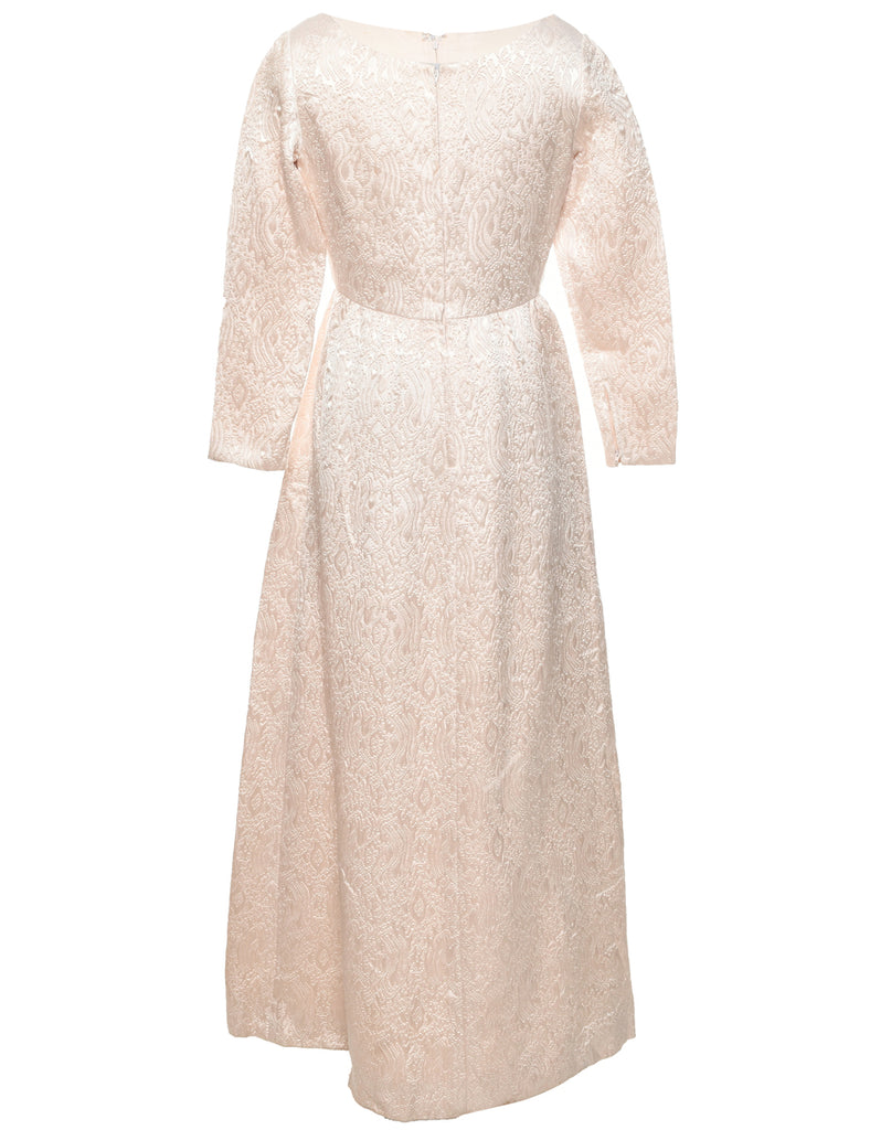1970s Brocade Maxi Dress - S