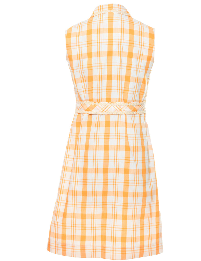 1970s Checked Shirt Dress - M