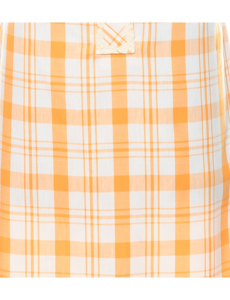1970s Checked Shirt Dress - M