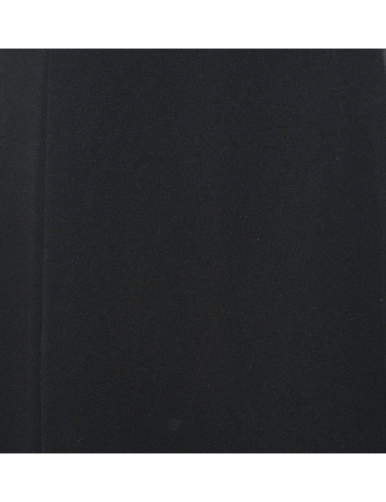 1970s Classic Black Maxi Dress - S