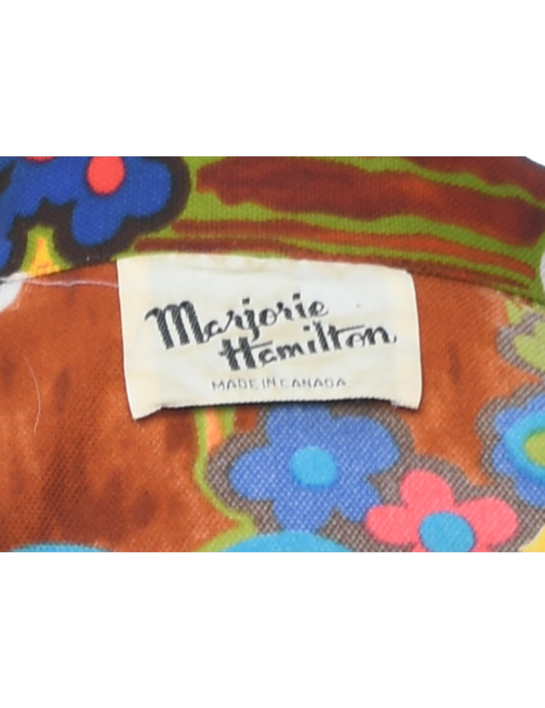 1970s Customised Floral Top - M
