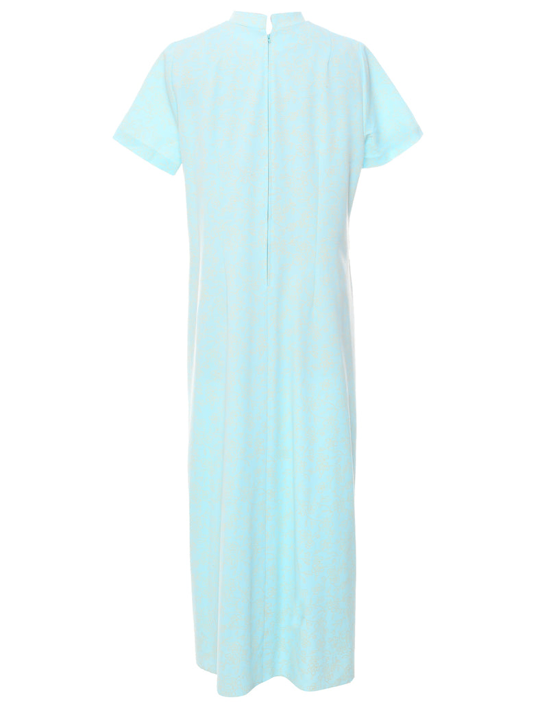 1970s Floral Print Maxi Dress - XL