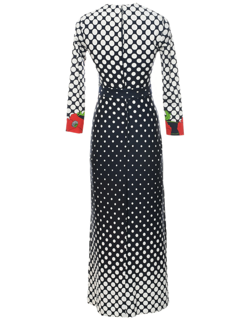1970s Floral Print Maxi Dress - XS