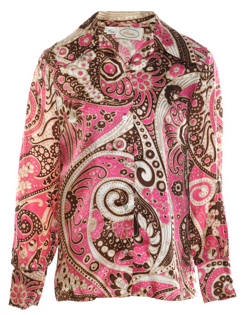 1970s Floral Shirt - M