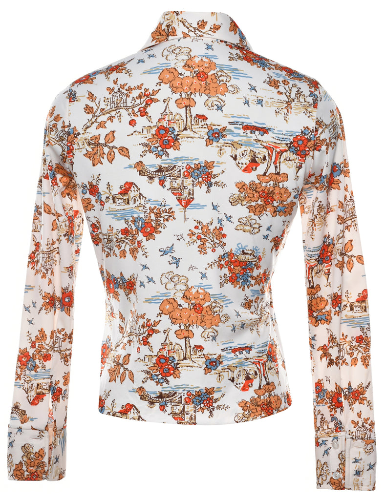 1970s Floral Shirt - M