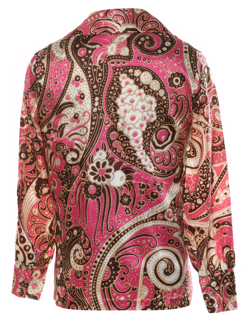 1970s Floral Shirt - M