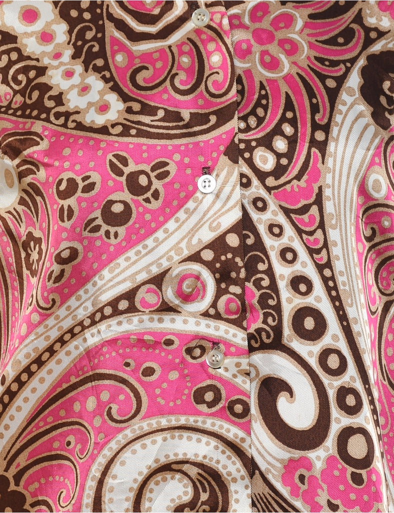 1970s Floral Shirt - M