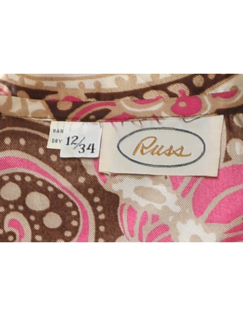 1970s Floral Shirt - M