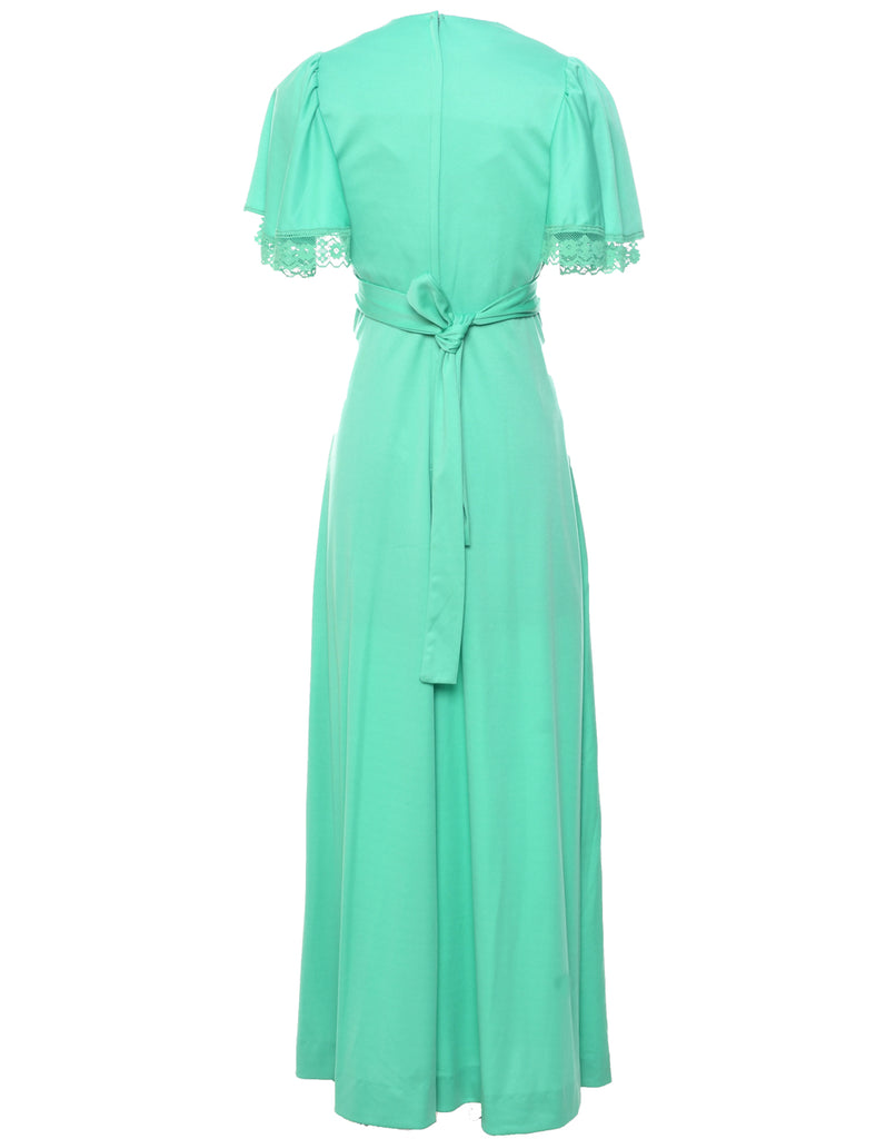 1970s Green Maxi Dress - S