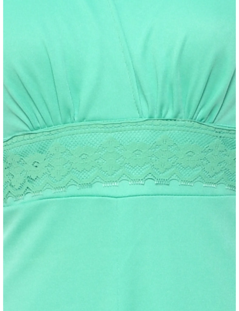 1970s Green Maxi Dress - S