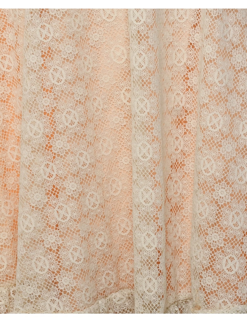 1970s Lace Maxi Dress - S