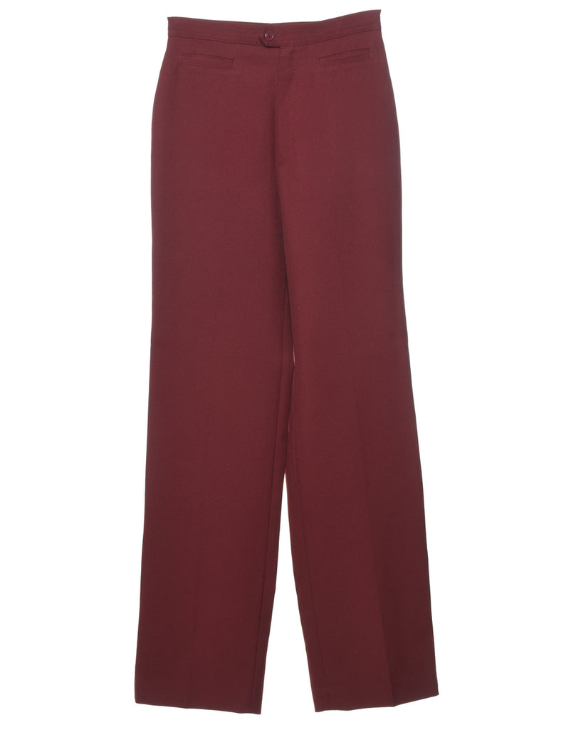 1970s Maroon Trousers - W26 L34