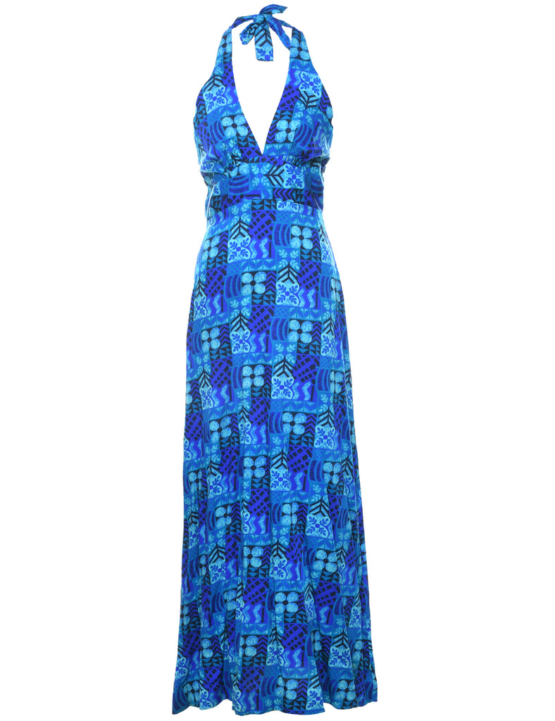 1970s Multi-colour Maxi Dress - S