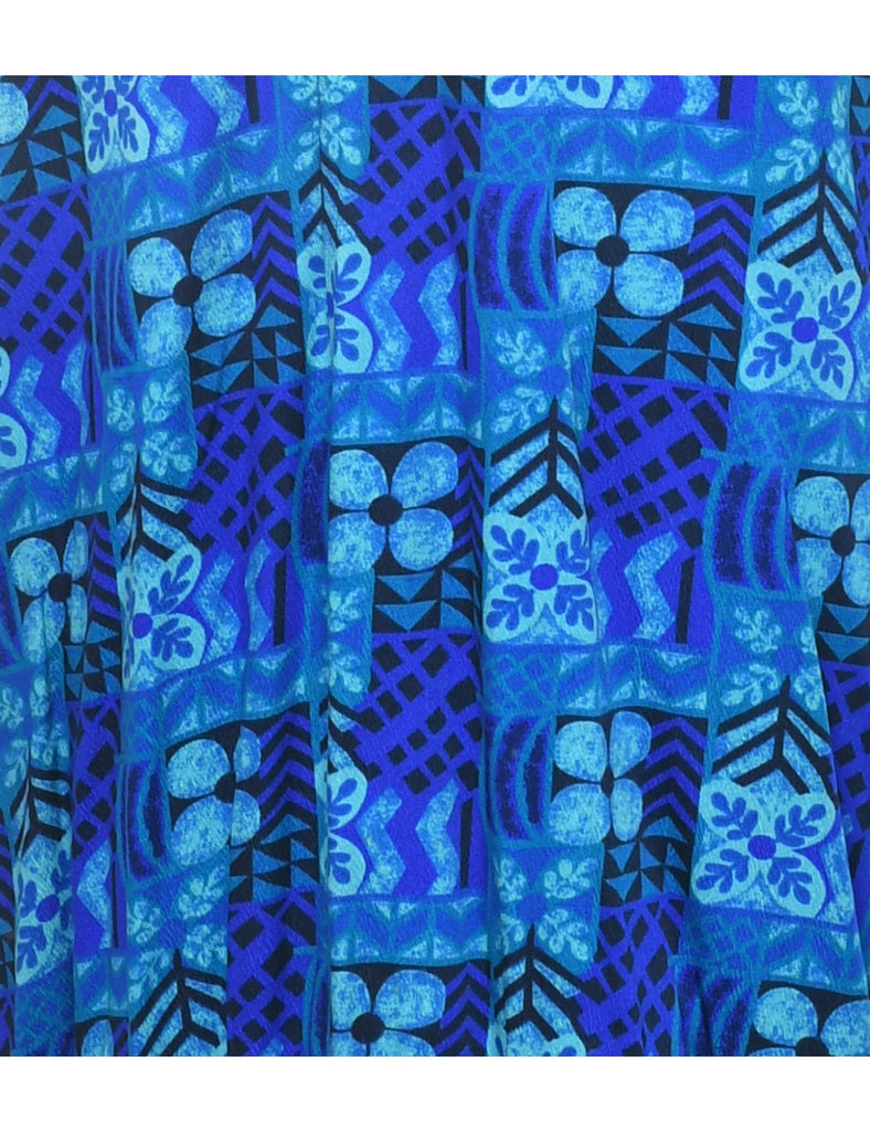 1970s Multi-colour Maxi Dress - S