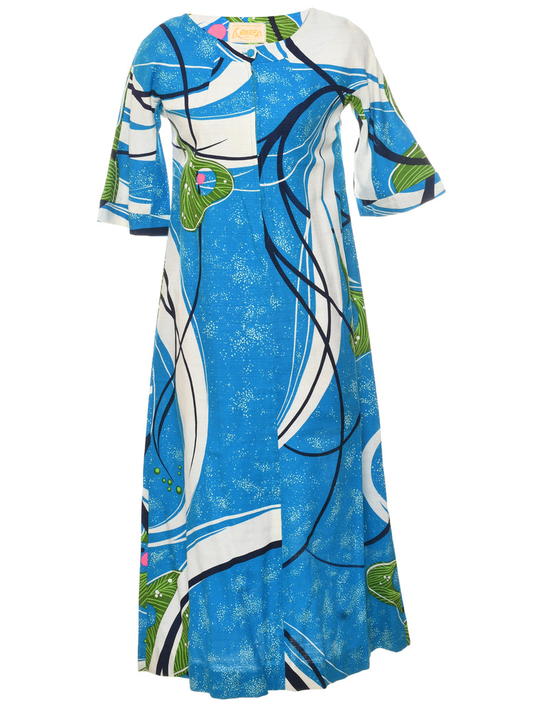 1970s Multi-colour Shift Dress - S