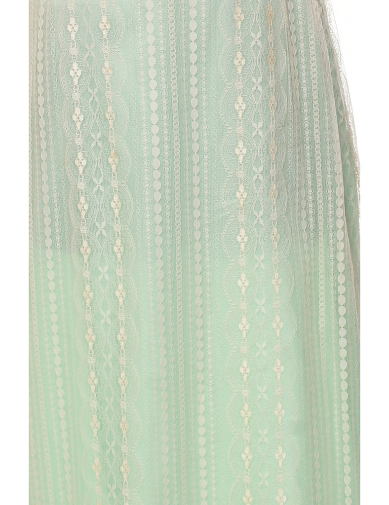 1970s Off White Maxi Dress - XS