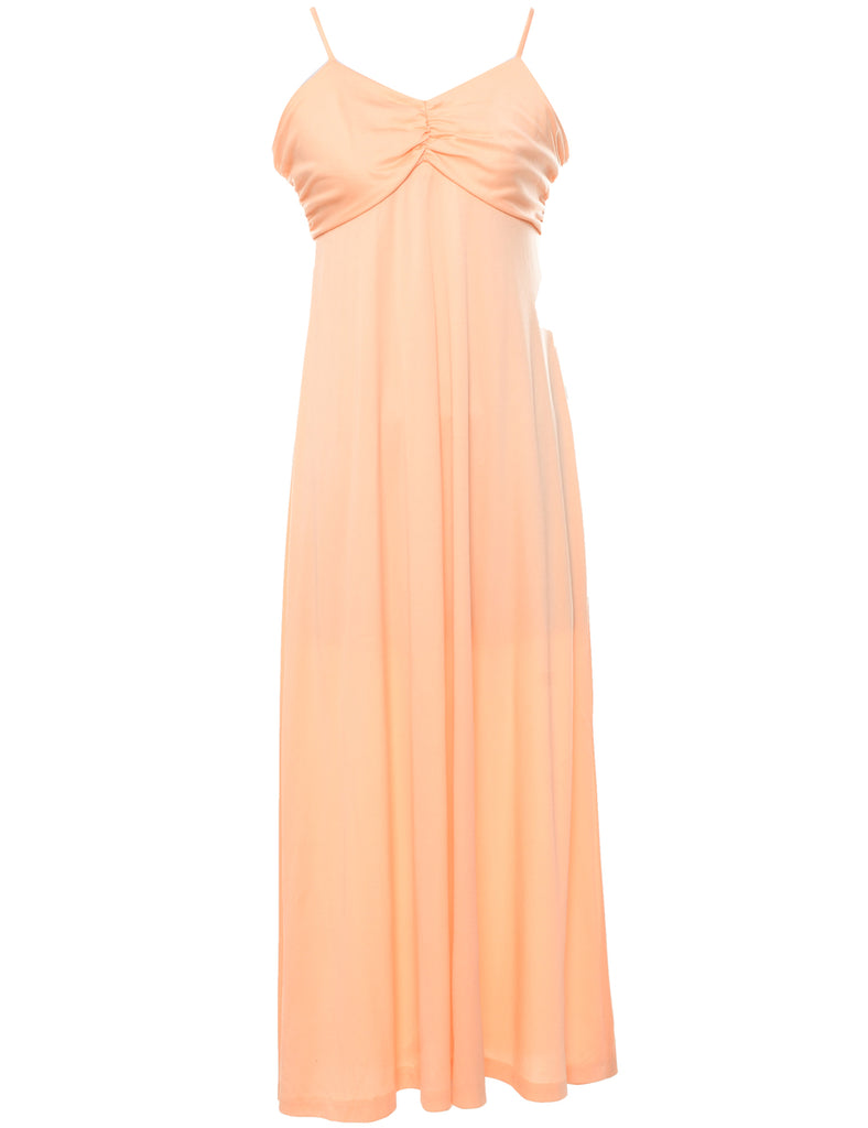 1970s Peach Maxi Dress - XS