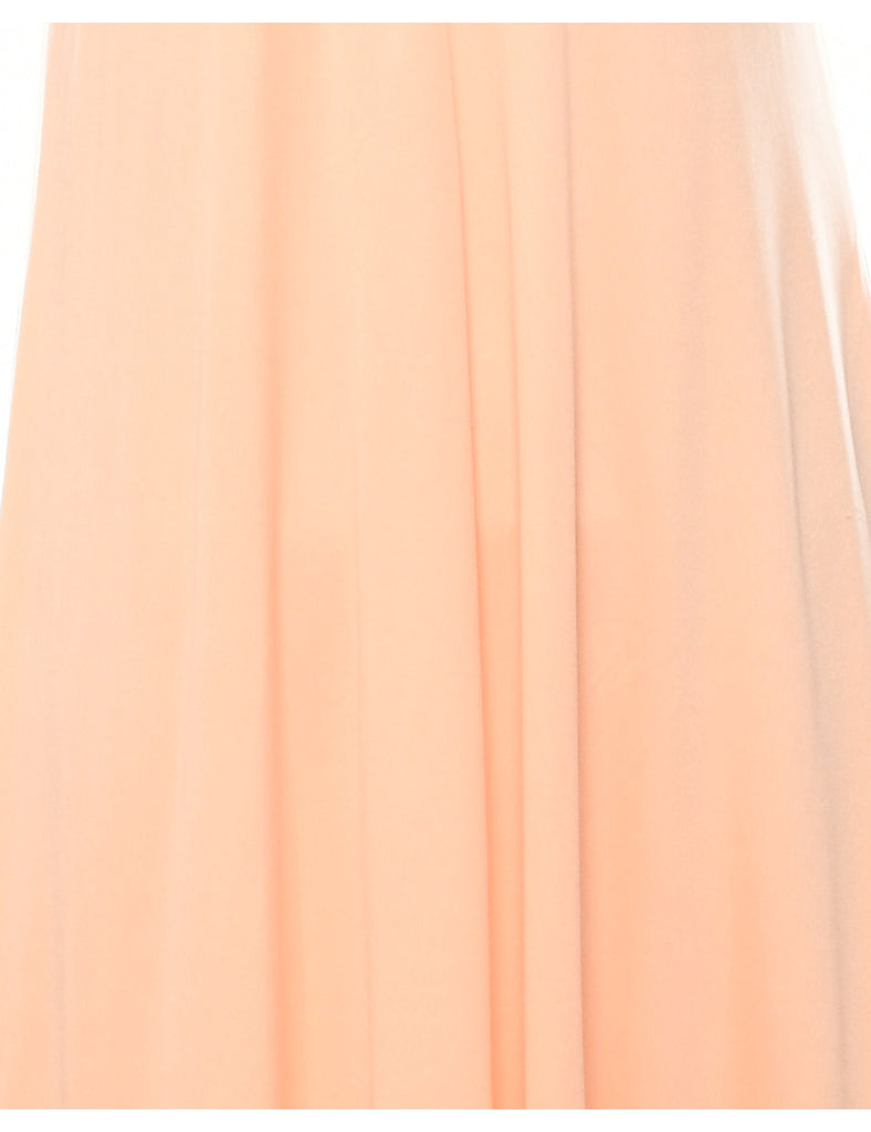1970s Peach Maxi Dress - XS