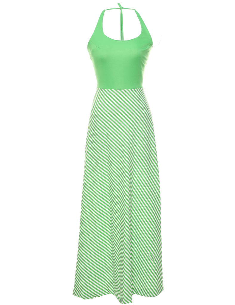 1970s Striped Maxi Dress - XS