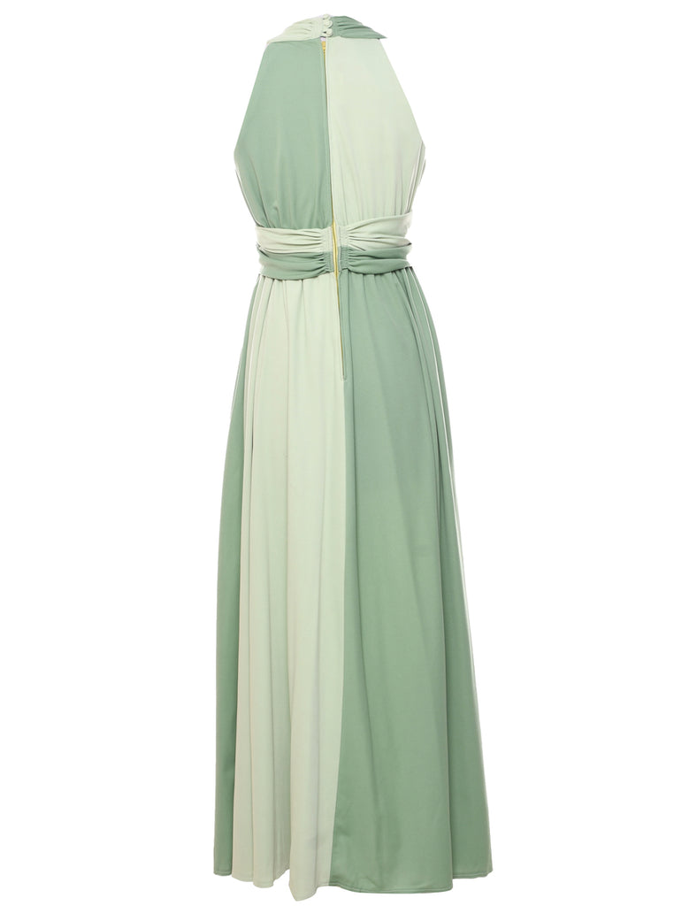 1970s Two Tone Maxi Dress - M
