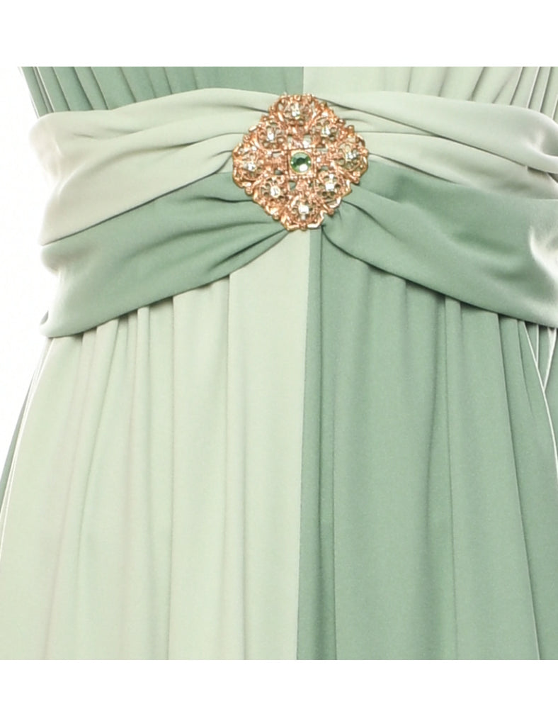 1970s Two Tone Maxi Dress - M