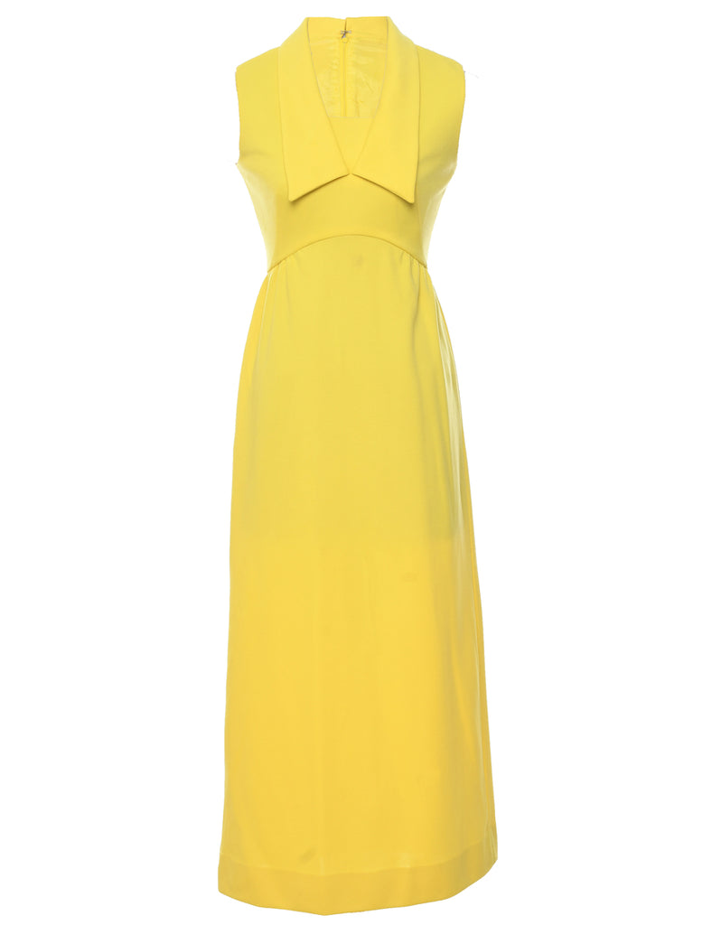 1970s Yellow Maxi Dress - S
