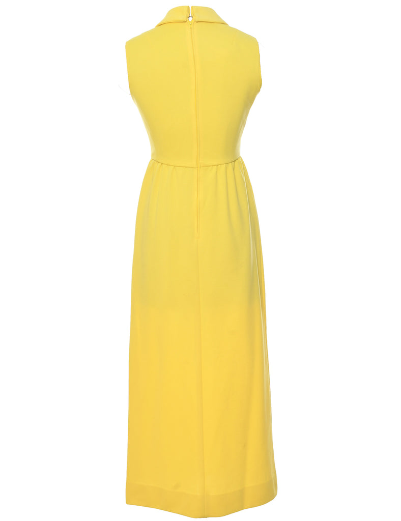 1970s Yellow Maxi Dress - S