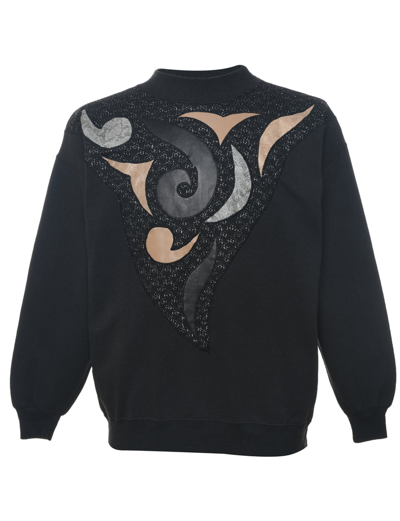 1980s Appliqued Sweatshirt - L