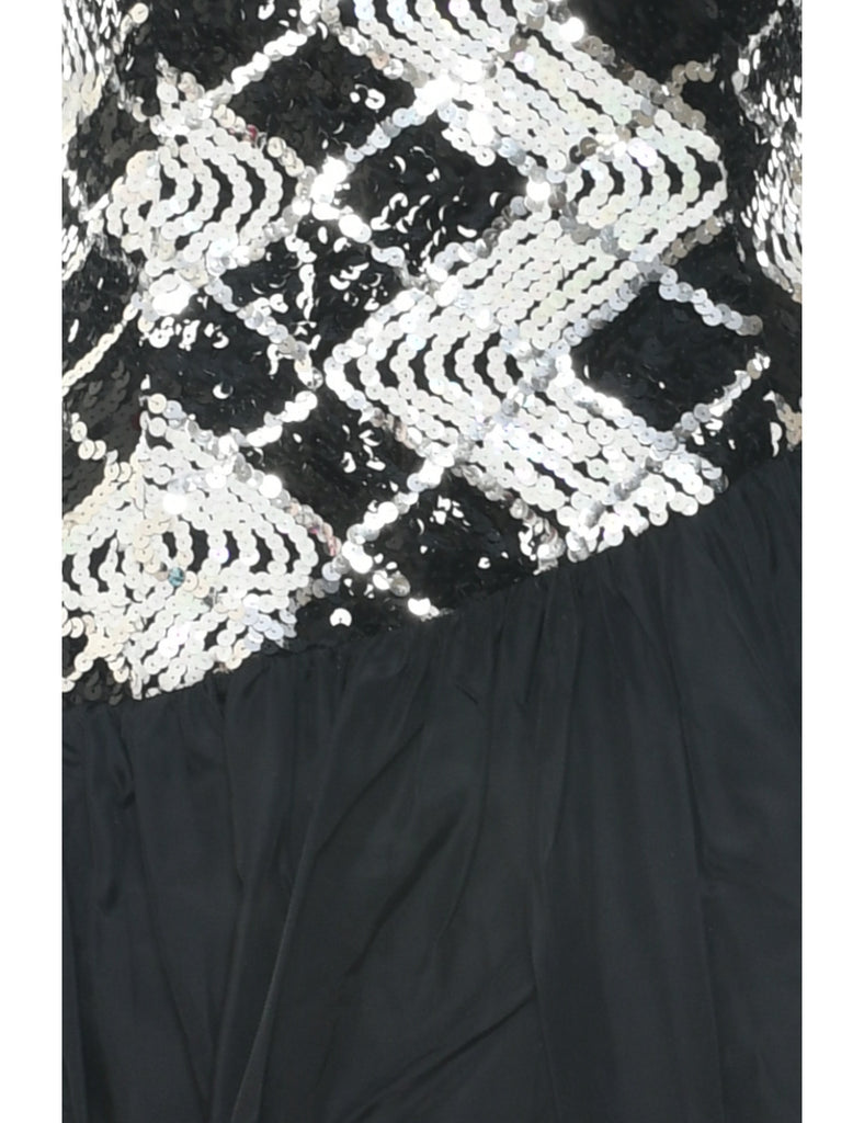 1980s Asymmetric Evening Dress - XS