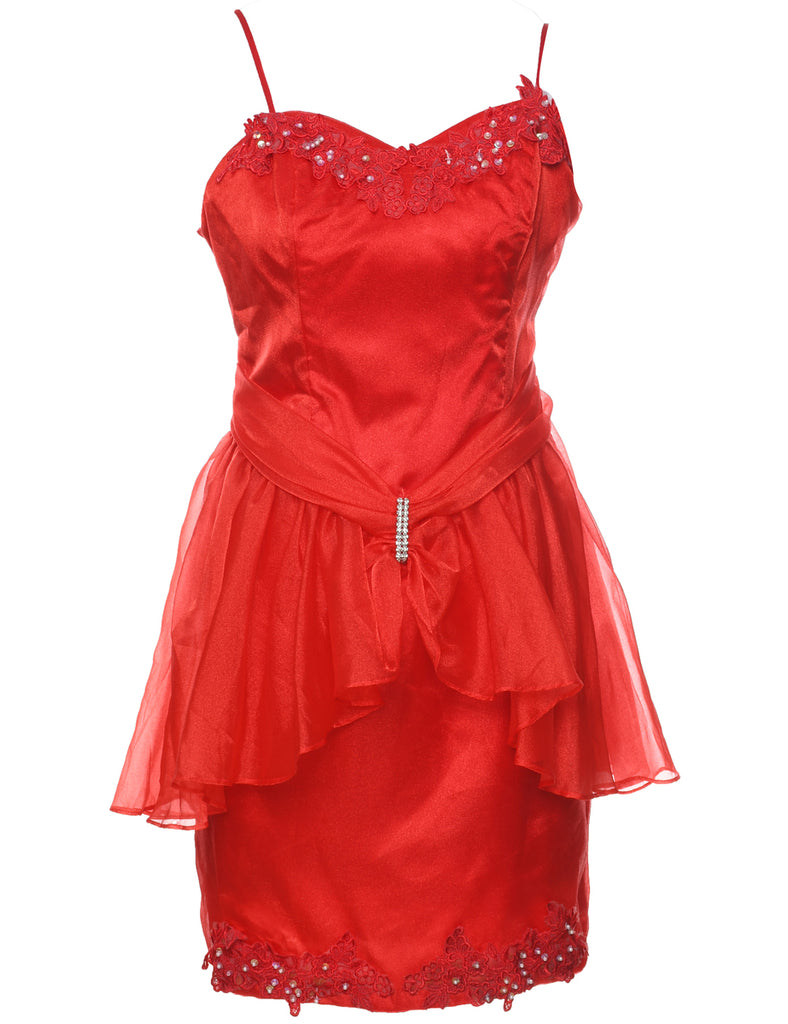 1980s Beaded Evening Dress - XS