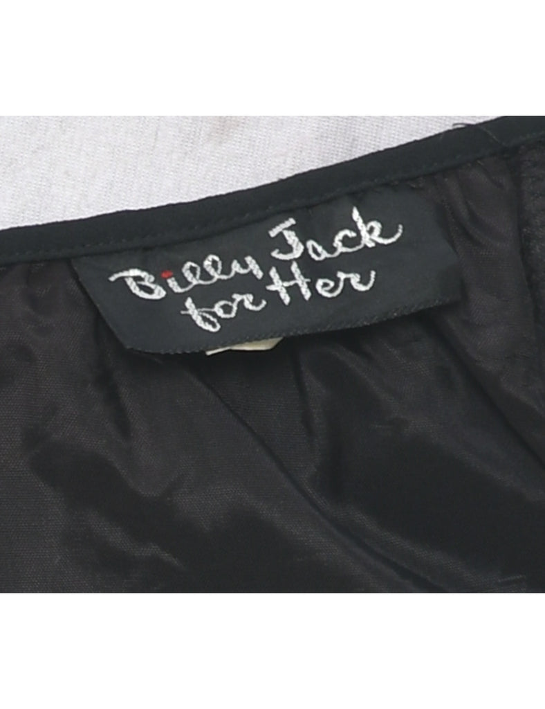1980s Black Dress - M